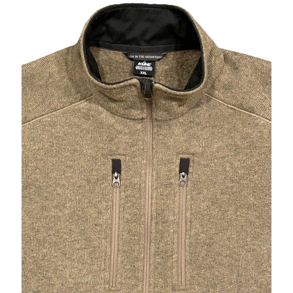 KÜHL Interceptr VestMen's Size XXL Full Zip Fleece Outdoor Hiking Brown - Picture 5 of 13